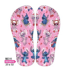 Lonita Sublimada Infantil Stitch e Angel (23 a 31/32)