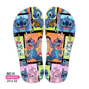 Lonita Sublimada Infantil Stitch e Angel (23 a 31/32)