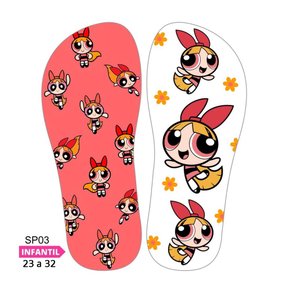 Lonita Sublimada Infantil Meninas Superpoderosas - Florzinha, Docinho e Lindinha (23 a 31/32)