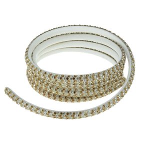 Tubo de Strass Meia Cana 06mm - metro