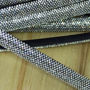 Tubo de Strass Meia Cana 12mm - metro