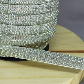 Tubo de Strass Meia Cana 15mm - metro