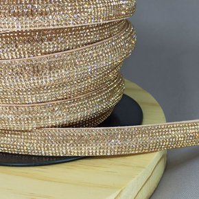 Tubo de Strass Meia Cana 15mm - metro