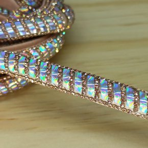 Tubo de Strass Meia Cana 10mm - metro