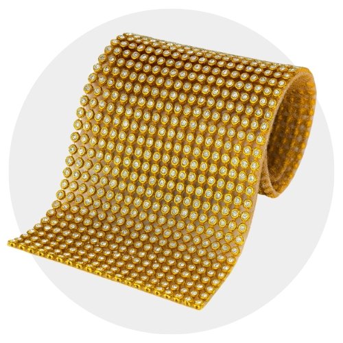 mantas e fios de strass