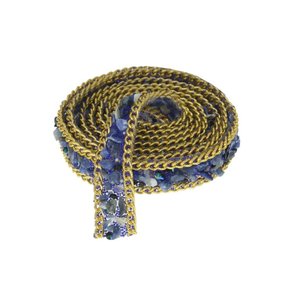 Manta de Cascalho com Corrente Dourada 15mm - metro