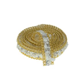 Manta de Cascalho com Corrente Dourada 15mm - metro