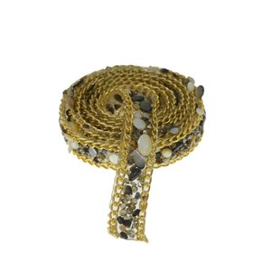 Manta de Cascalho com Corrente Dourada 15mm - metro