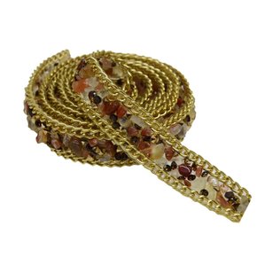 Manta de Cascalho com Corrente Dourada 15mm - metro