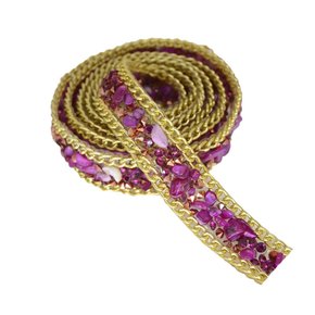 Manta de Cascalho com Corrente Dourada 15mm - metro