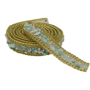 Manta de Cascalho com Corrente Dourada 15mm - metro