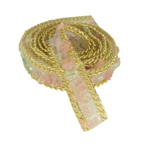 Manta de Cascalho com Corrente Dourada 15mm - metro