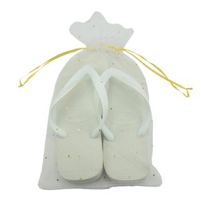 Saquinho de Voal 20cm x 30cm Detalhes Bolinhas - Unidade