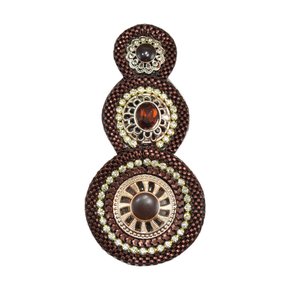 Cabedal de Tecido Mandala Isabela Lateral com Pedrarias e Strass