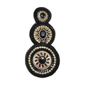 Cabedal de Tecido Mandala Isabela Lateral com Pedrarias e Strass