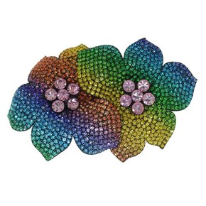 Aplique de Tecido Flor Dupla Lateral com Strass