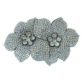 Aplique de Tecido Flor Dupla Lateral com Strass