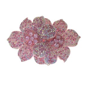 Aplique de Tecido Flor Dupla Lateral com Strass