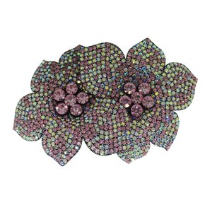 Aplique de Tecido Flor Dupla Lateral com Strass