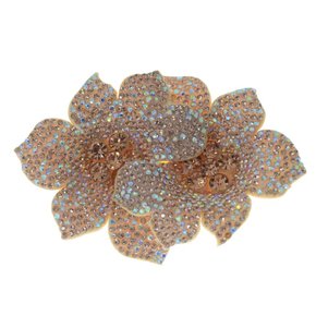 Aplique de Tecido Flor Dupla Lateral com Strass