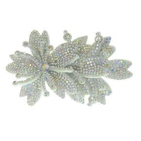 Aplique de Tecido Três Flores Miriam Lateral com Strass