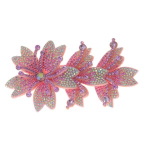 Aplique de Tecido Três Flores Miriam Lateral com Strass