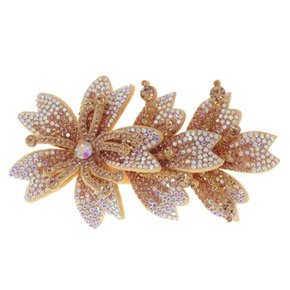 Aplique de Tecido Três Flores Miriam Lateral com Strass