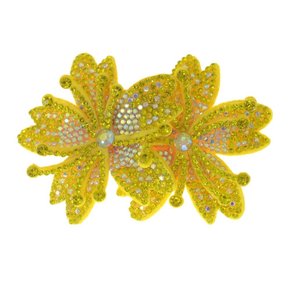 Aplique de Tecido Duas Flores Mavie Lateral com Strass