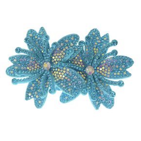 Aplique de Tecido Duas Flores Mavie Lateral com Strass