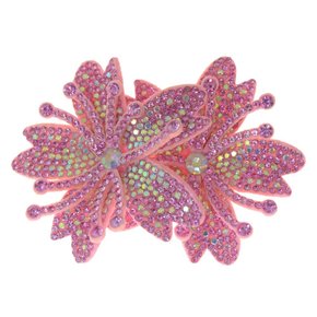 Aplique de Tecido Duas Flores Mavie Lateral com Strass