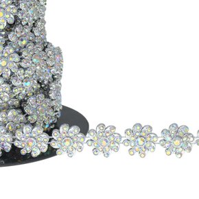 Aljofre de ABS Metalizado Florzinha 17mm