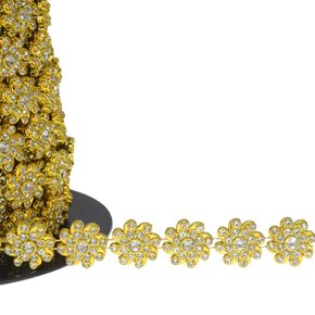 Aljofre de ABS Metalizado Florzinha 17mm