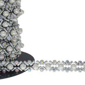 Aljofre de ABS Metalizado 18mm com Pérola