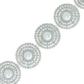 Aljofre de ABS Metalizado 35mm com Pérola