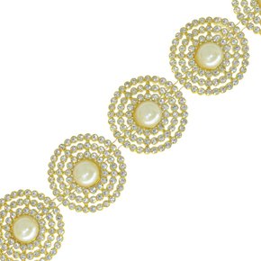 Aljofre de ABS Metalizado 35mm com Pérola