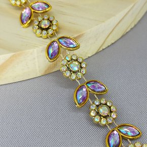 Aljofre de ABS Metalizado Flor