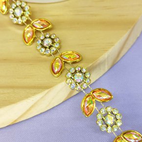 Aljofre de ABS Metalizado Flor