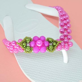 Trama de Pérolas Gérbera V - Pronta pra Aplicar