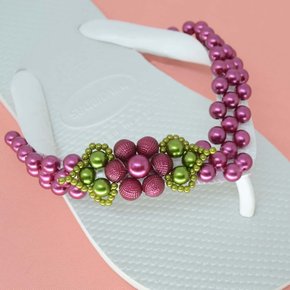 Trama de Pérolas Gérbera V - Pronta pra Aplicar