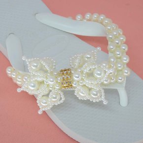 Trama de Pérolas Laço Azaleia V - Pronta pra Aplicar