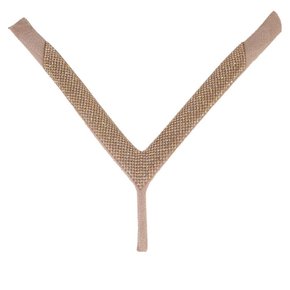 Cabedal Correia de Tecido Paulina V com Strass - Pronto pra Aplicar