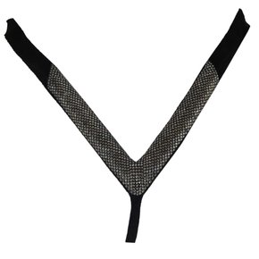 Cabedal Correia de Tecido Paulina V com Strass - Pronto pra Aplicar