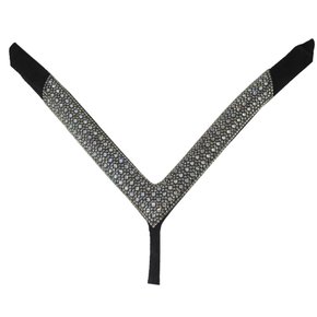 Cabedal Correia de Tecido Paola V com Strass - Pronto pra Aplicar