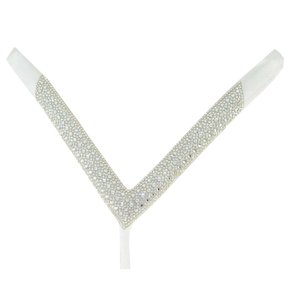 Cabedal Correia de Tecido Paola V com Strass - Pronto pra Aplicar