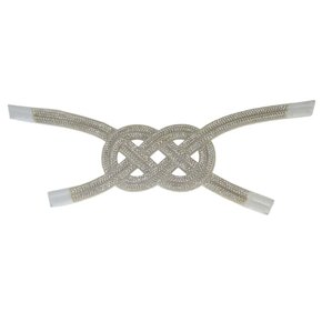 Cabedal Correia de Tecido Karina com Strass - Pronto pra Aplicar em Solas