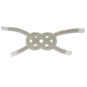 Cabedal Correia de Tecido Karina com Strass - Pronto pra Aplicar em Solas