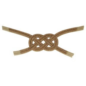 Cabedal Correia de Tecido Karina com Strass - Pronto pra Aplicar em Solas