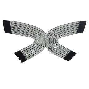 Cabedal Correia de Tecido Hanna com Strass - Pronto pra Aplicar em Solas