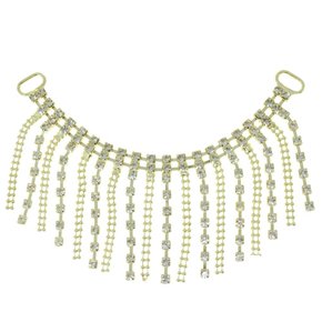 Correntinha para Cabedal Brenda Chuva de Strass com Argolas Passantes