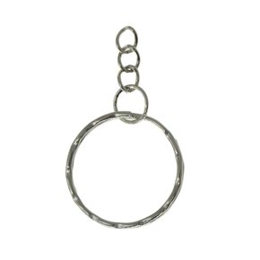 Argola para Chaveiro 25mm Ondulada com Corrente